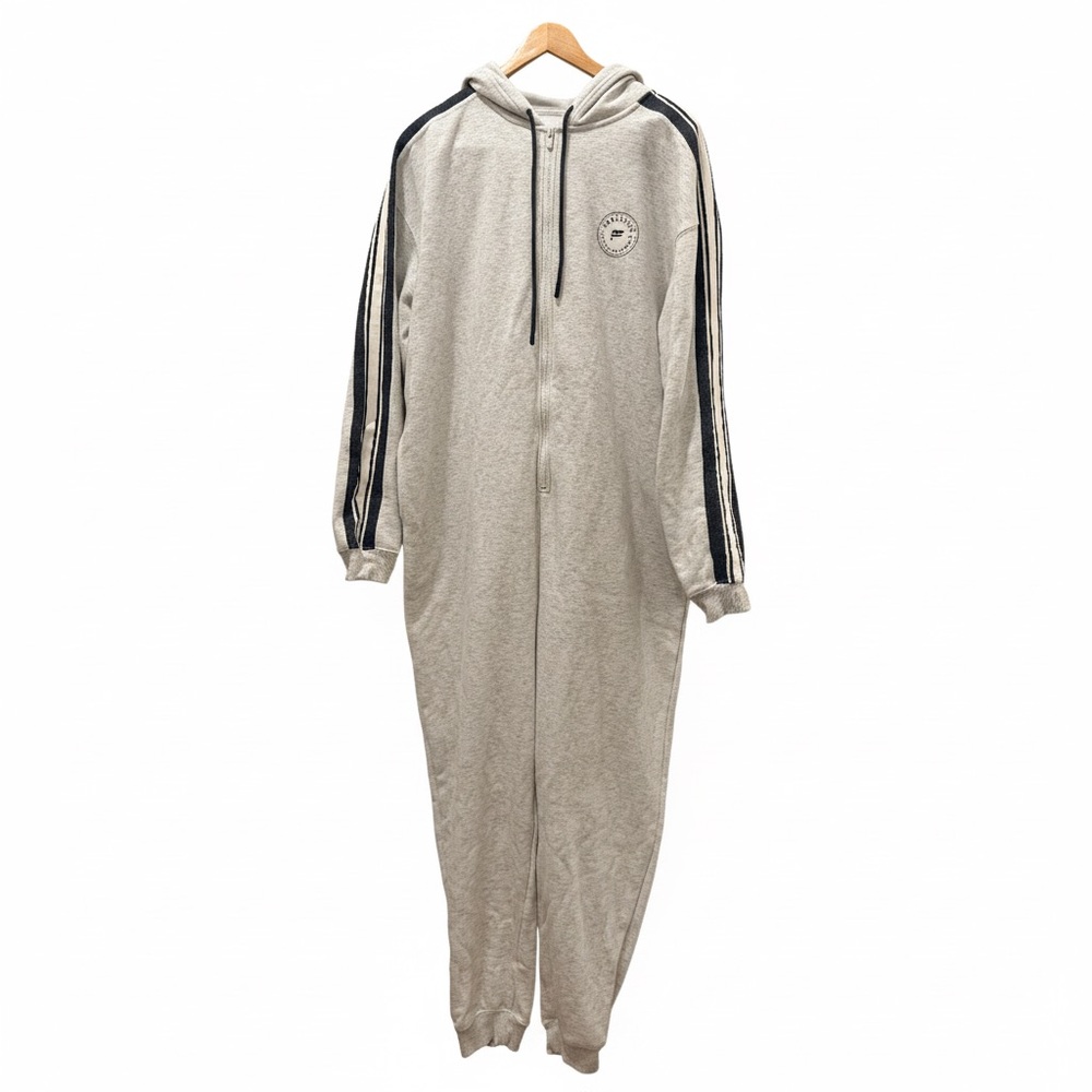 Fabletics Cozy‎ Fleece Hoodie Heather Gray One Piece Athleisure Pajamas Women XL